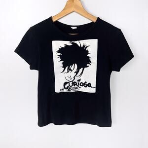Vintage The Cure Curiosa Festival Band Baby Tee Womens Babydoll Crop Top Y2K